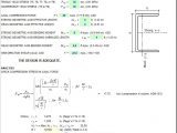 Aluminium C or CS Member Capacity Spreadsheet