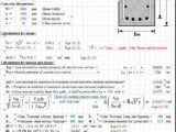 Design For Torsion And Shear According To ACI 318-99 Spreadsheet