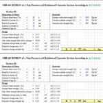 Shear Design Of a Non-Prestressed Reinforced Concrete According To ACI 318-02 Spreadsheet
