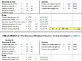 Shear Design Of a Non-Prestressed Reinforced Concrete According To ACI 318-02 Spreadsheet