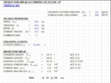 Design Of Shear According To ACI 318-95 Spreadsheet