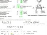 Anchorage Design with Circular Base Plate Spreadsheet