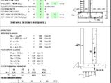 Free Standing Concrete Wall Design Spreadsheet