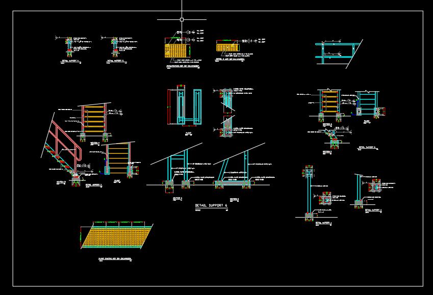 Handrail Walkway Platform Free Autocad File