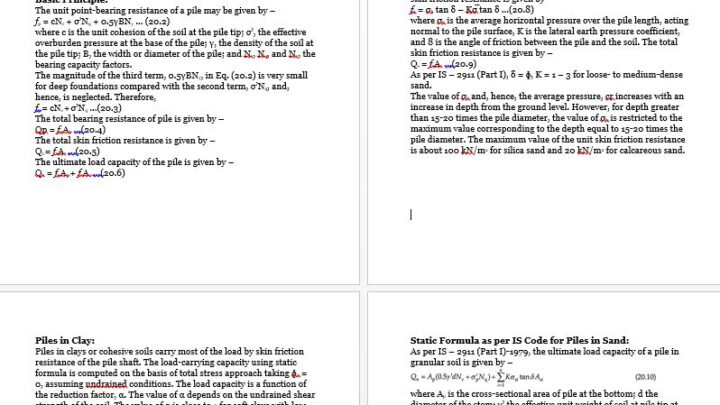 How to Estimate the Load Capacity of Piles? (Formulae)
