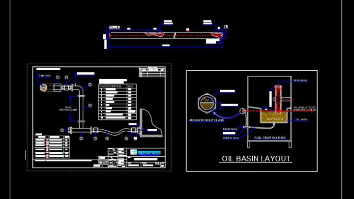 Oil Basin Accessories Layout Autocad Free File