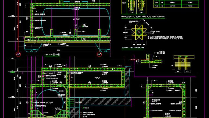 Oil Tank Sections Details Autocad Free File