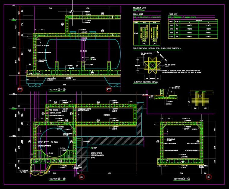Oil Tank Sections Details Autocad Free File