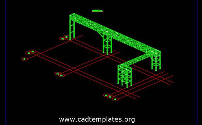 Cable Bridge (Cable Tray) Free Autocad Drawing