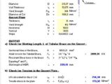 Gusset Size Calculation Spreadsheet