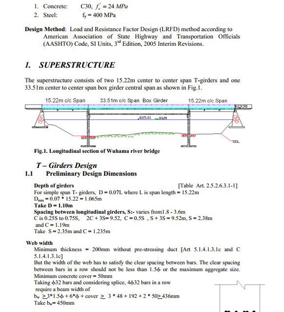 T-Girder Bridge Calculation Note Example