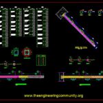 Bored Pile Layout and Section Details Autocad Drawing DWG