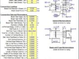 AISC Beam End Connection Spreadsheet