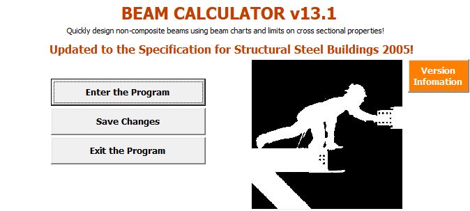 Beam Calculator according to Structural Steel Building 2005 Spreadsheet
