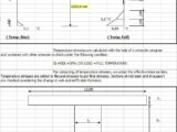 Calculation Of Temperature Stresses Spreadsheet