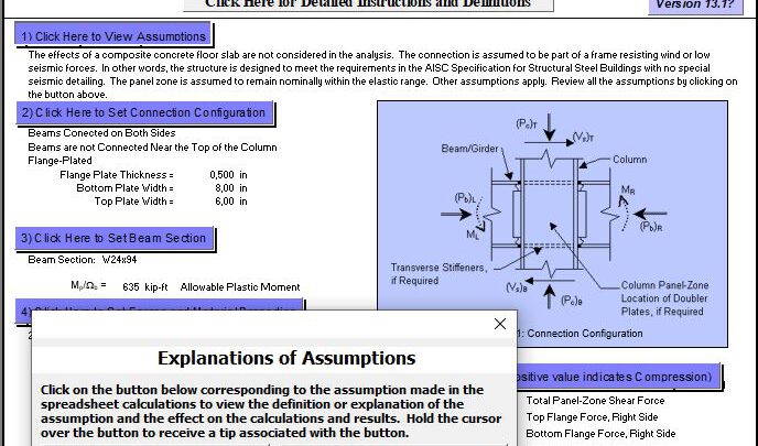 Clean Columns Calculation and Design Spreadsheet