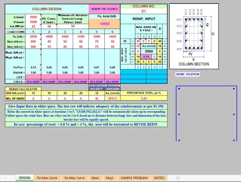crack width calculation spreadsheet crack width calculation spreadsheet