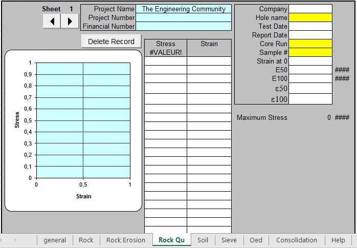 Laboratory Test Spreadsheet Template