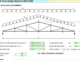 Wood Truss Design Spreadsheet