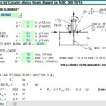 Connection Design For Column Above Beam Spreadsheet