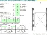 Design Of Column Supporting Discontinuous System Spreadsheet