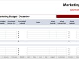 Marketing Budget Planner Spreadsheet