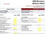 SEO Business Balance Spreadsheet