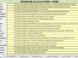 The most important Drainage Calculation Spreadsheets