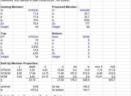 Built-Up Member Design and Calculation Spreadsheet