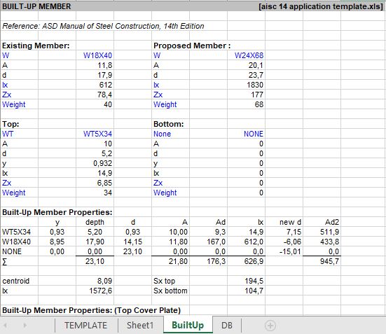 Built-Up Member Design and Calculation Spreadsheet