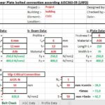 Check Of Shear Plate Bolted Connection Spreadsheet