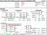 Check Of Shear Plate Bolted Connection Spreadsheet