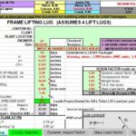 Frame Lifting Lug Design And Calculation Spreadsheet