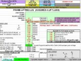 Frame Lifting Lug Design And Calculation Spreadsheet