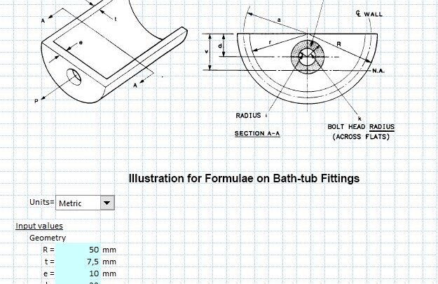 SemiCircular Tension Fitting Calculation Spreadsheet