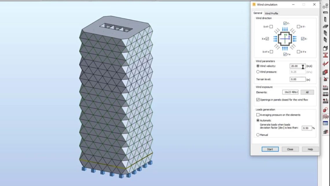 Tutorial for Modeling of RCC High-Rise Building in Robot Structural Analysis Professional 2022