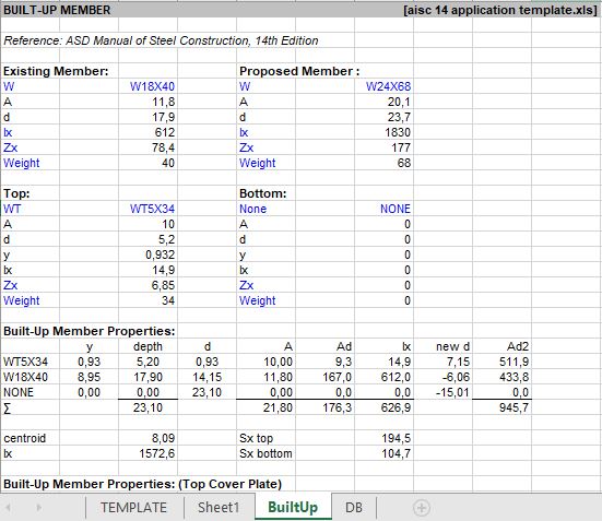 Built-Up Member Design and Calculation Spreadsheet Built-Up Member Design and Calculation Spreadsheet