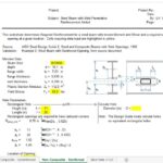 Steel Beams With Web Openings Calculation Spreadsheet