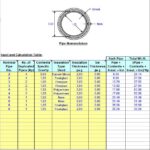 Calculation Of Pipe Rack Weight Spreadsheet