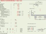 Design Of Concrete Bridge T Beam Type Spreadsheet