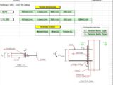 Extended End Plate Moment Connection Design According to AISC-ASD Spreadsheet