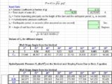 Hydrodynamic Forces On The Walls Due to Horizontal Earthquakes Spreadsheet