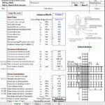 Punching Design and Calculation According to ACI318-05 Spreadsheet