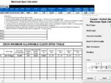 Steel Deck Maximum Span Calculator Spreadsheet