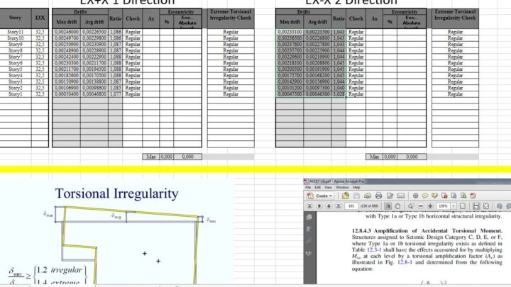 Torsion Irregularity Calculation and Check Spreadsheet