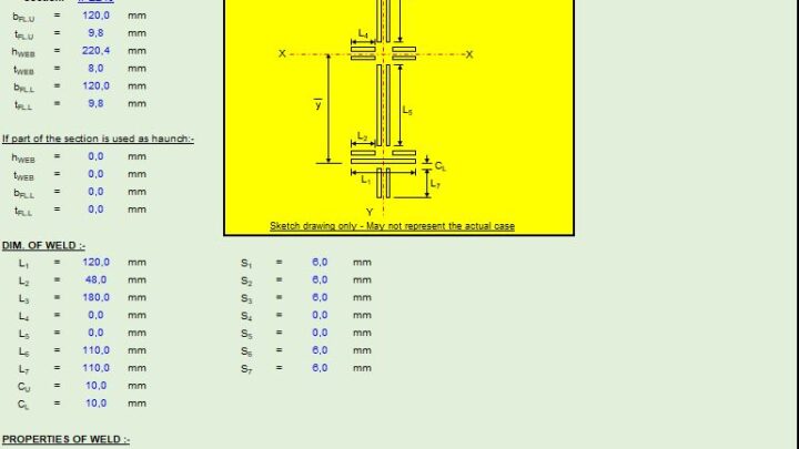 Welded Connection Design and Calculation Spreadsheet