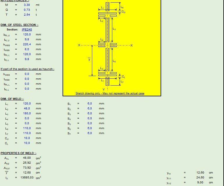 Welded Connection Design and Calculation Spreadsheet