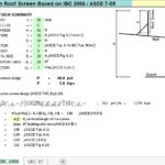 Wind Load On Roof Screen Calculation Spreadsheet