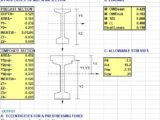 Design and Calculation of Precast Prestressed Composite Beams Spreadsheet