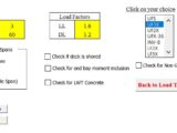 Form Deck Slab Tables Spreadsheet